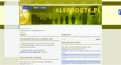 Desktop Screenshot of aleproste.pl